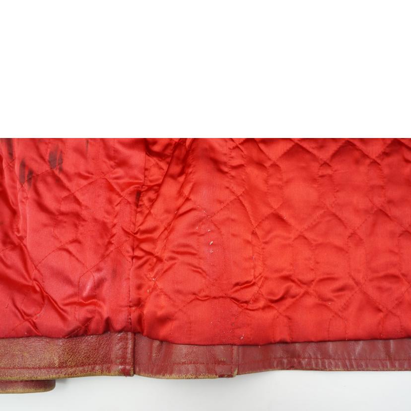 DOG FIGHT ドッグファイト/DOG FIGHT ライダース レザージャケット RED//Bランク/78