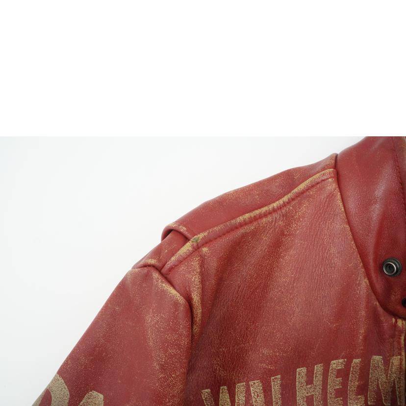 DOG FIGHT ドッグファイト/DOG FIGHT ライダース レザージャケット RED//Bランク/78