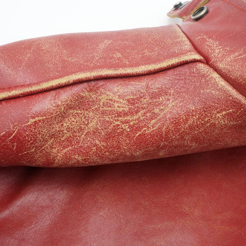 DOG FIGHT ドッグファイト/DOG FIGHT ライダース レザージャケット RED//Bランク/78