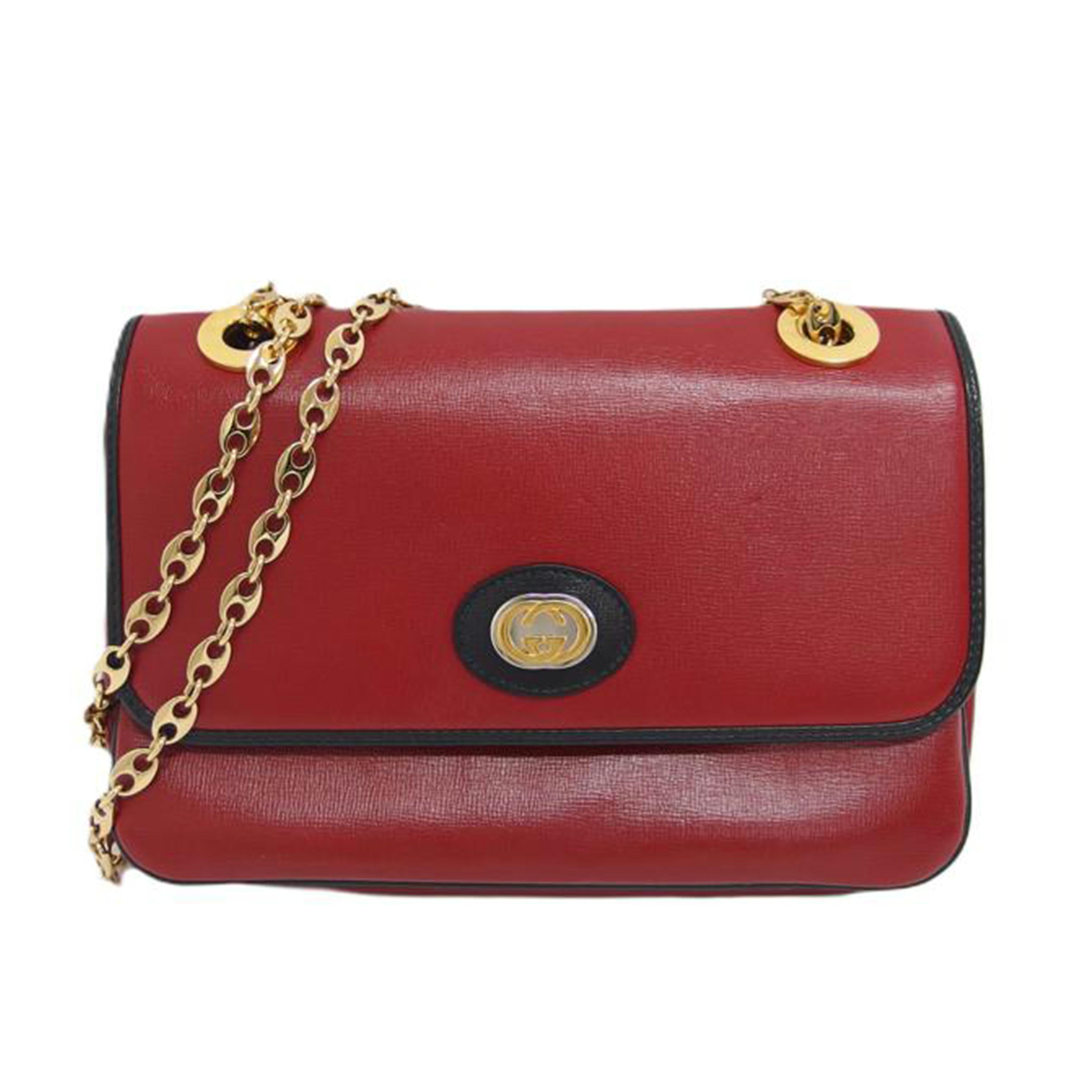 GUCCI グッチ ショルダーバッグ/マリーナ チェーンショルダーバッグ/レザー/レッド/576421//622***/Bランク/04
