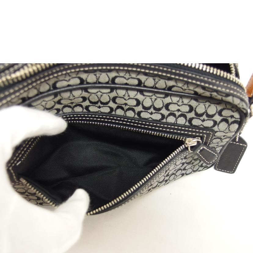 COACH コーチ/ミニシグネチャー/キャンバス×レザー/ミニショルダーバッグ/6341//F3J/ABランク/04