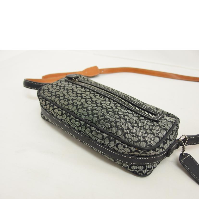 COACH コーチ/ミニシグネチャー/キャンバス×レザー/ミニショルダーバッグ/6341//F3J/ABランク/04