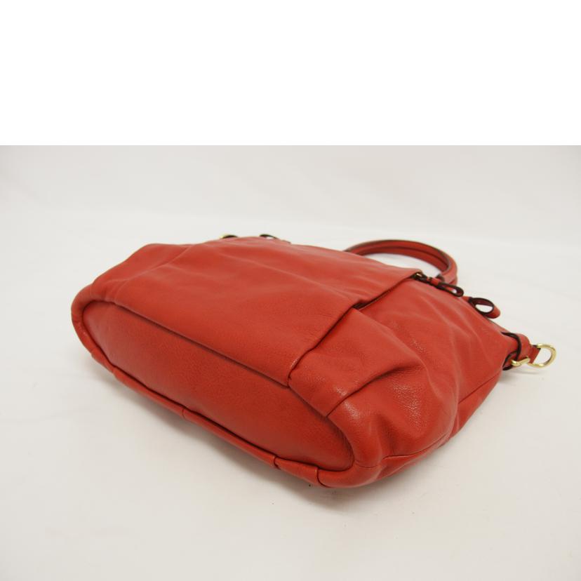 COACH コーチ/マディソンレザー 2WAYトートバッグ/オレンジ系/18641//G11**/Aランク/04