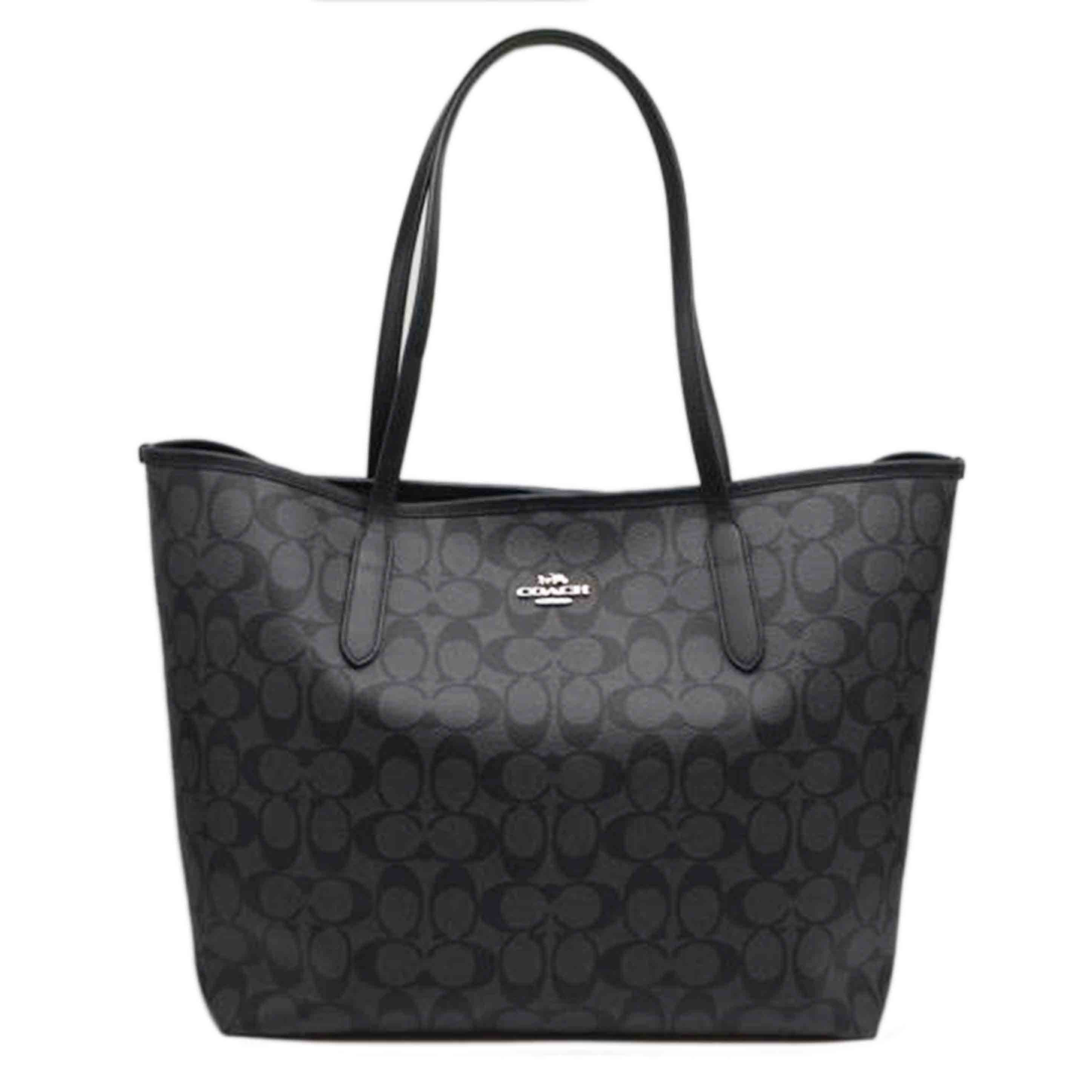 COACH コーチ/ラグジュアリーシグネチャーシティレザートート/5696//H22**/Aランク/89