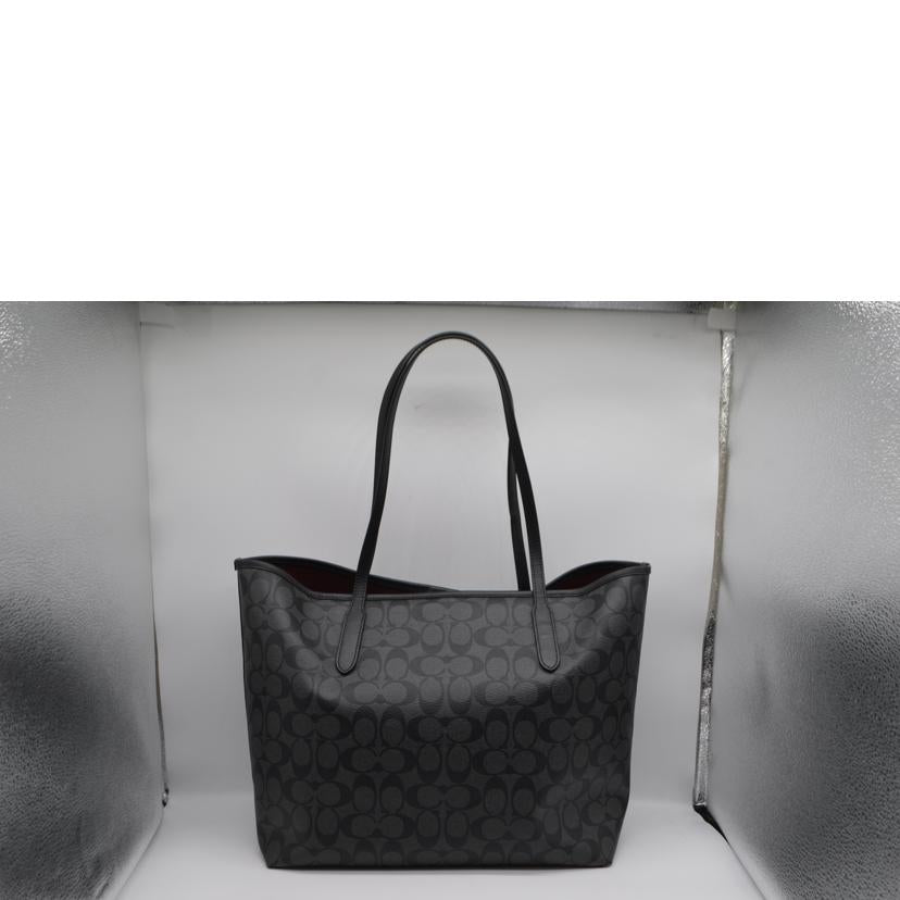 COACH コーチ/ラグジュアリーシグネチャーシティレザートート/5696//H22**/Aランク/89