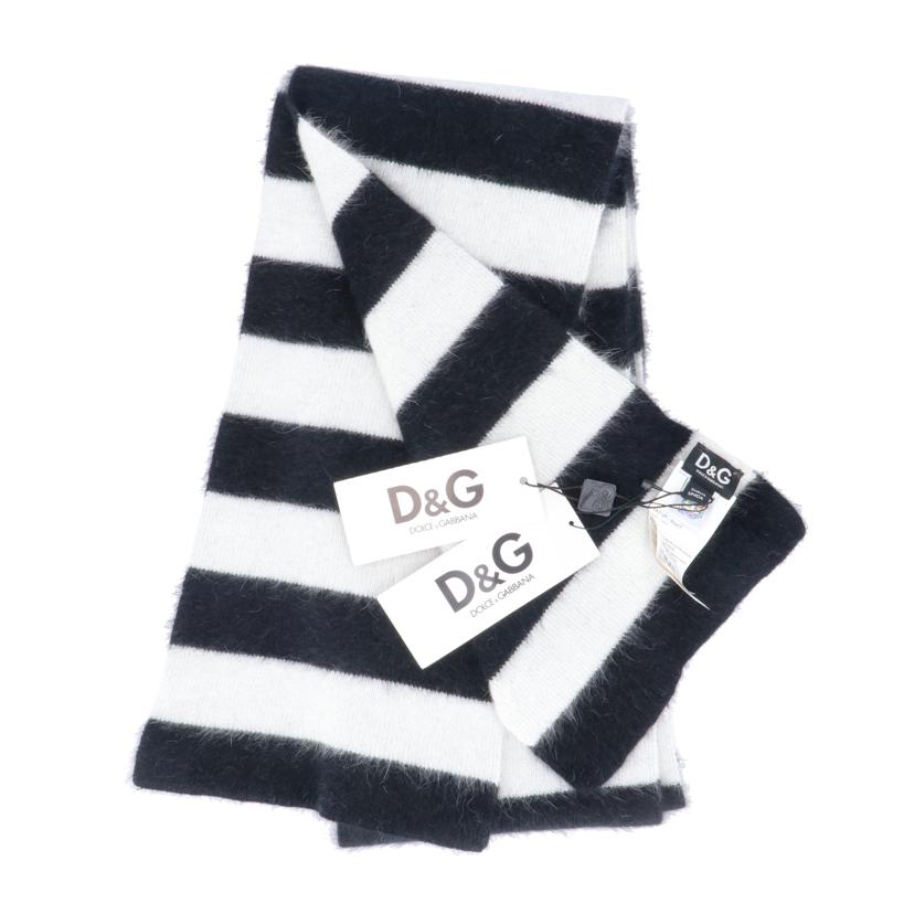DOLCE&GABBANA ドルチェアンドガッバーナ/アンゴラボーダーマフラー/SA0129SK6071//SAランク/91