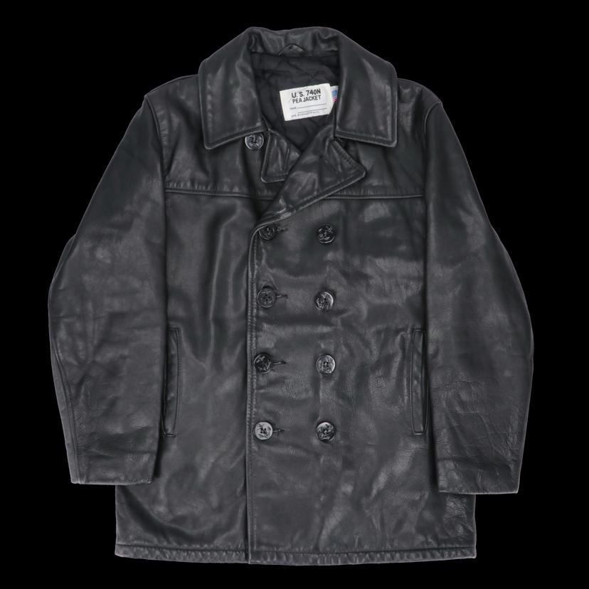 Schott Schott/740NPEAJACKET/レザーピーコート/90's/USA製/OLD/740N//ABランク/69