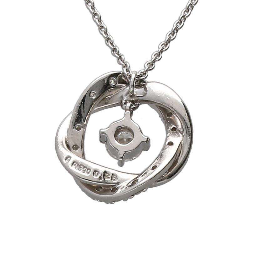 Pt850/900/Pt850/900ダイヤネックレス0.23/3.8//0.23/Aランク/75