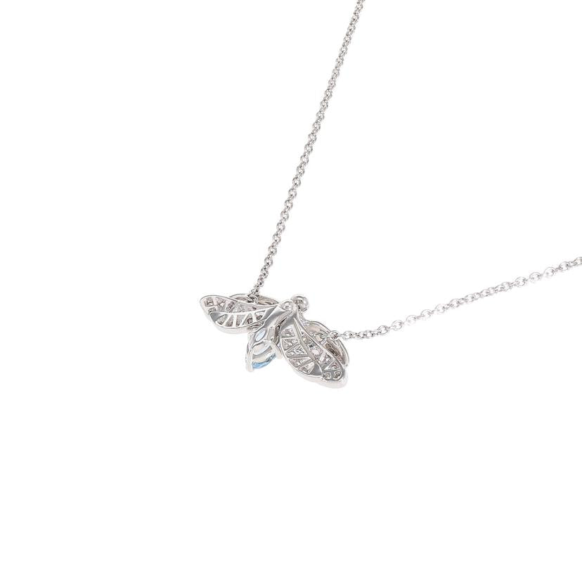 TIFFANY&Co ティファニー/PT950ペーパーフラワーファイヤーフライネックレス/アクアマリン/4.0/40.5cm//Aランク/75