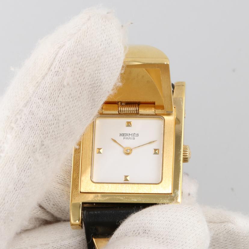 HERMES エルメス/メドール・ブラック/レディース/クオーツ/ME1.201//742*******/Aランク/94