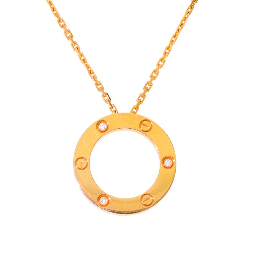 Cartier カルティエ/◎K18ラブサークル3Pダイヤネックレス//ABランク/59