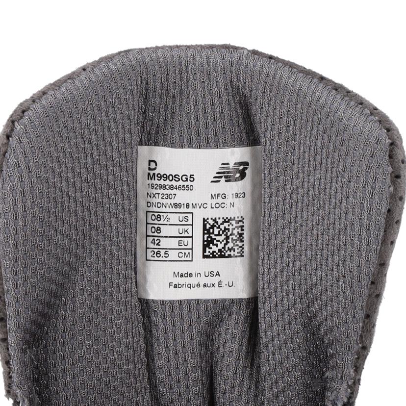 new balance ニューバランス/990v5 スウェード ローカットスニーカー/26.5cm/グレー/M990SG5//SAランク/01