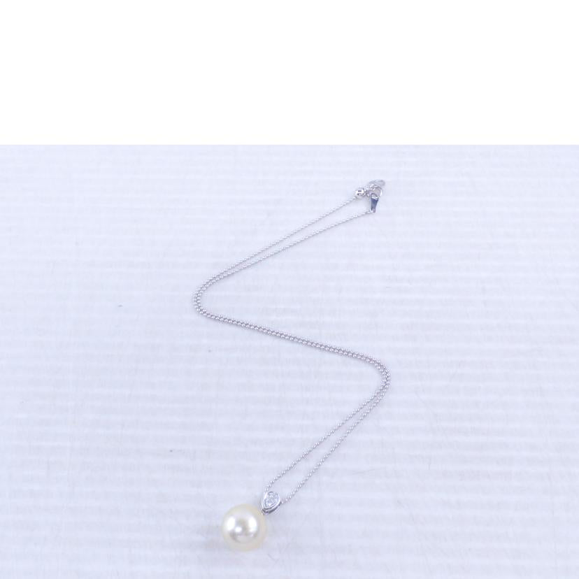 K18WGパールダイヤネックレス//ABランク/64