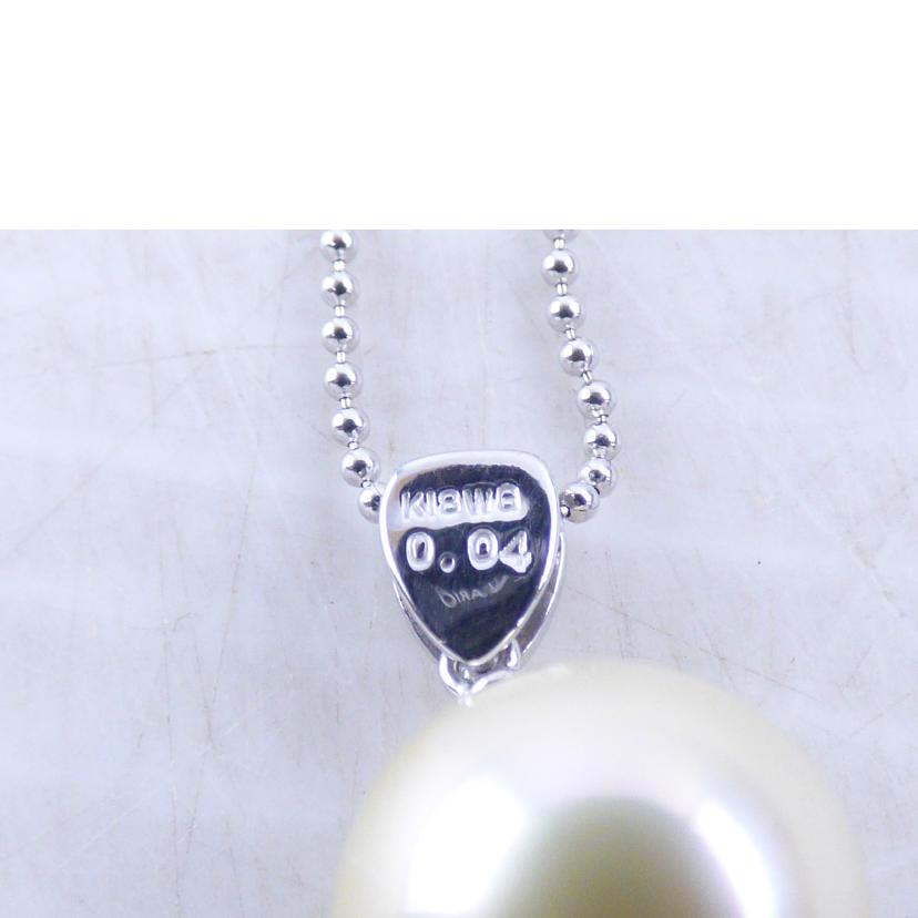 K18WGパールダイヤネックレス//ABランク/64