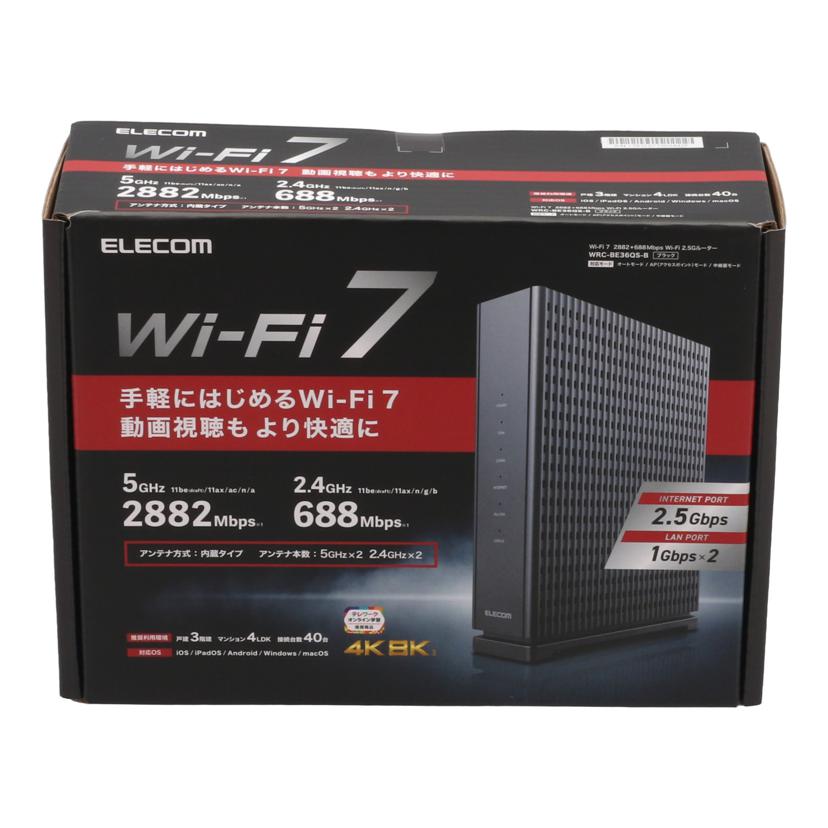 ELECOM エレコム /Wi-Fi7対応無線LANルーター未使用/WRC-BE36QS//1761L071002442F/Sランク/82