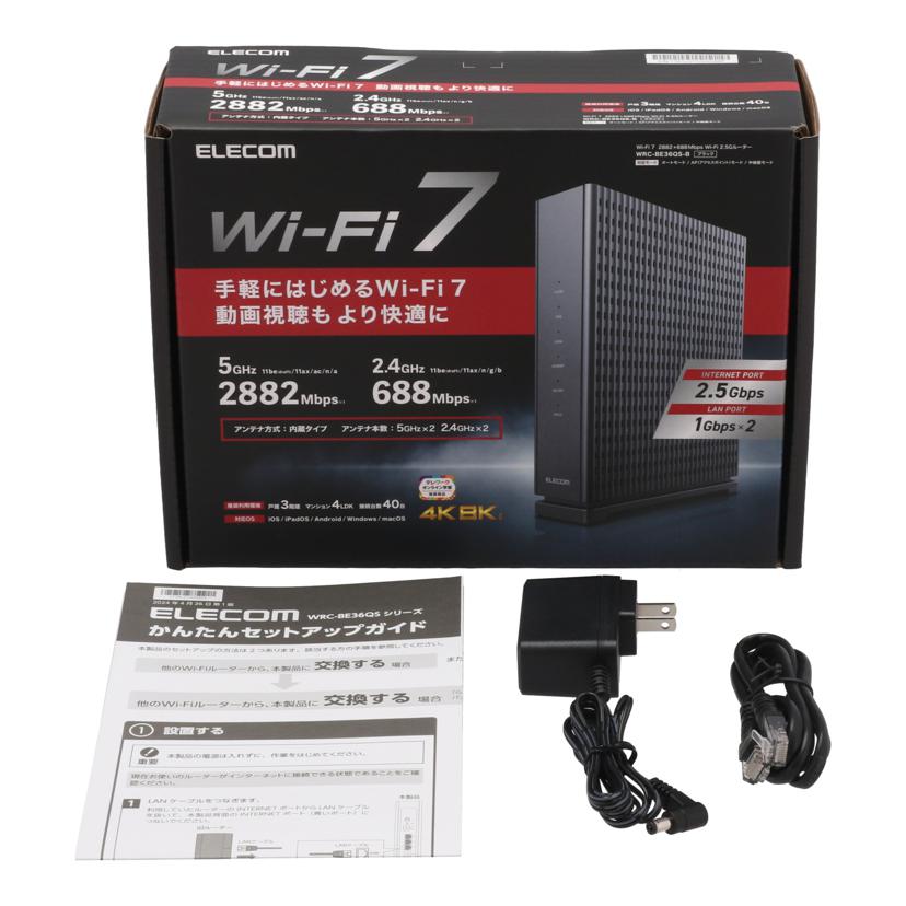 ELECOM エレコム /Wi-Fi7対応無線LANルーター/WRC-BE36QS//1761L071002086F/Aランク/82