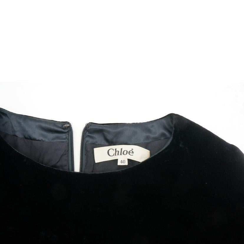 Chloe クロエ/Chloe ベロア ワンピース シルク 混 ヴィンテージ BK//BCランク/78