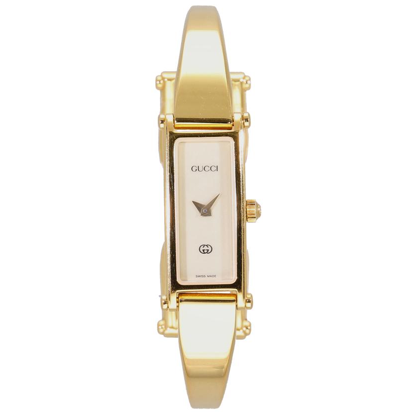 GUCCI グッチ/バングルウォッチ・アイボリー×ゴールド/クオーツ/1500L//010****/ABランク/84