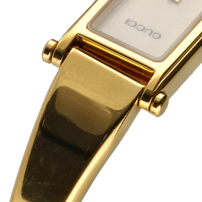 GUCCI グッチ/バングルウォッチ・アイボリー×ゴールド/クオーツ/1500L//010****/ABランク/84