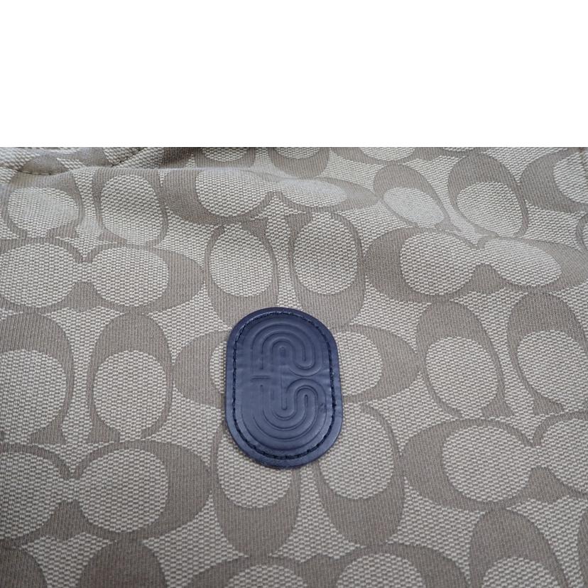COACH コーチ/★COACHシグネチャー総柄ロゴレザーパッチコットンジップアップパーカー/6514//L/Cランク/62