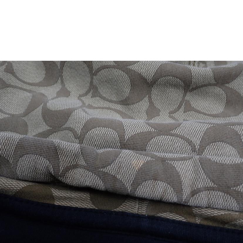 COACH コーチ/★COACHシグネチャー総柄ロゴレザーパッチコットンジップアップパーカー/6514//L/Cランク/62