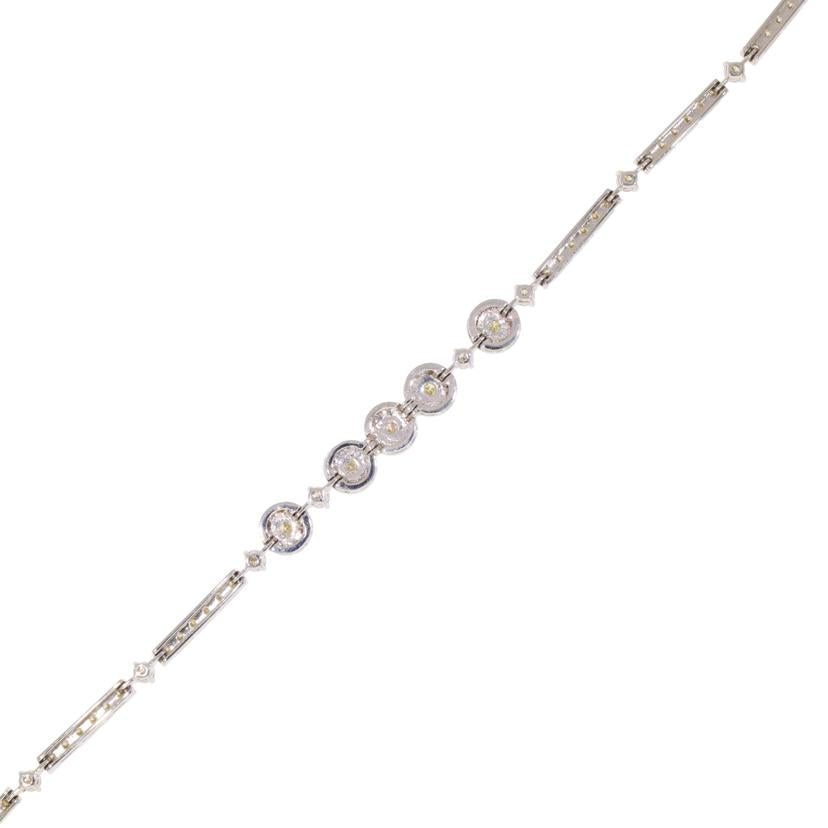 /◎PT950/850ダイヤブレスレット2.20ct//Aランク/59