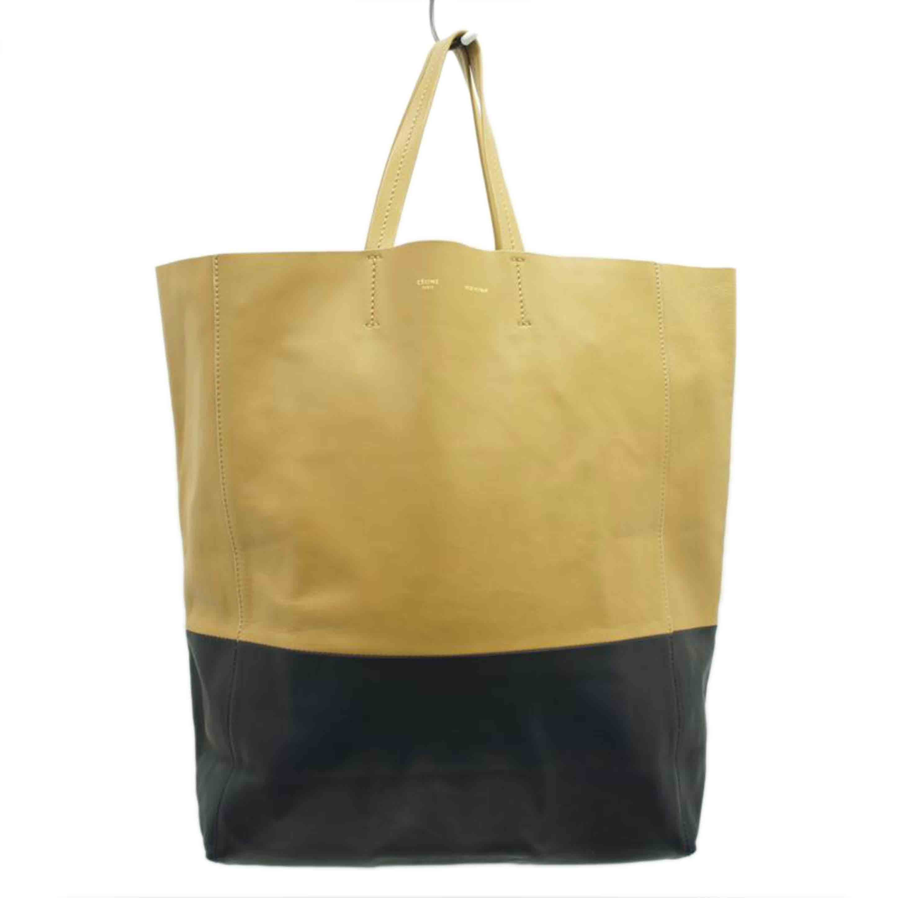 CELINE セリーヌ/ホリゾンタルカバレザートート/オーカー×ブラック//ABランク/75