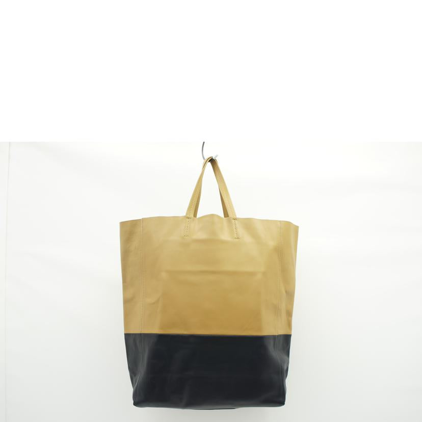 CELINE セリーヌ/ホリゾンタルカバレザートート/オーカー×ブラック//ABランク/75