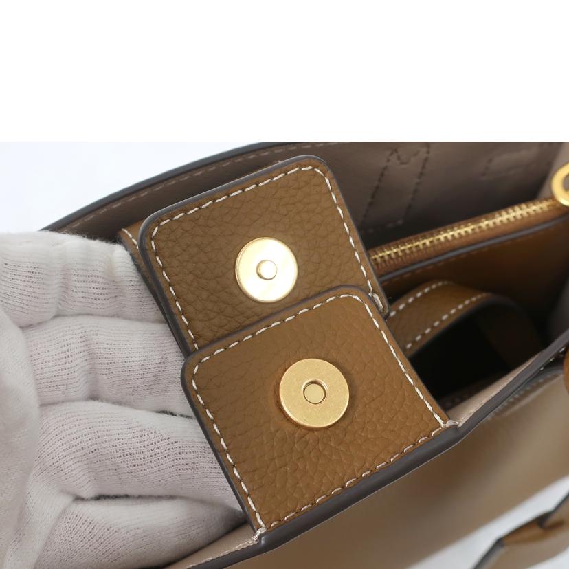TORY BURCH トリーバーチ/2WAY レザーショルダーバッグ ブラウン//SAランク/65