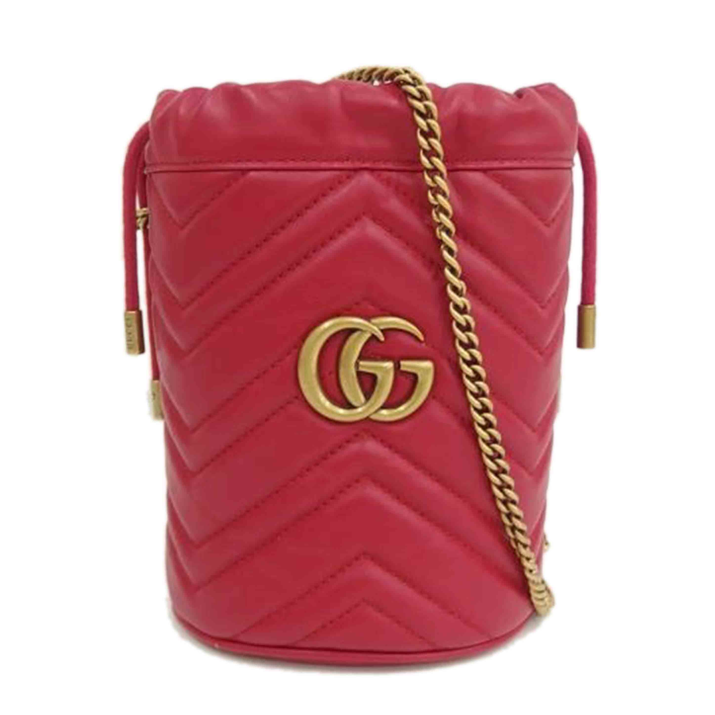 GUCCI グッチ/GGマーモント チェーンショルダーバッグ/赤/575168//Aランク/82