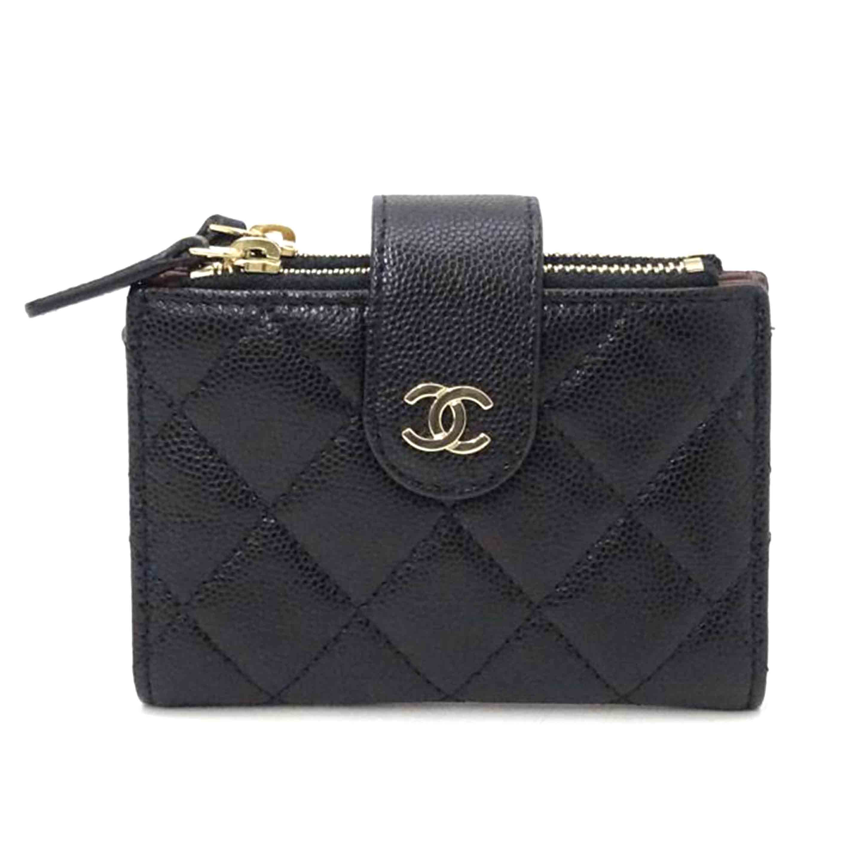 CHANEL シャネル/クラシックWジップカードケース/キャビアスキン/ブラック/AP1928//318***********/Aランク/69