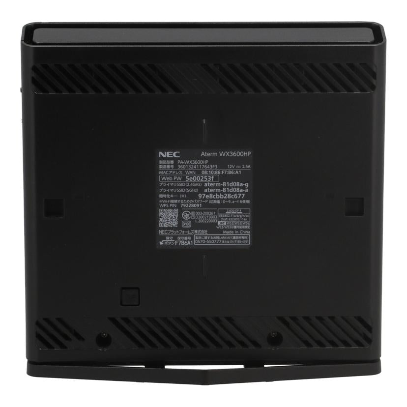 NEC 日本電気 /無線LANルーター/Aterm WX3600HP/PA-WX3600HP//3601324117643F3/Bランク/67