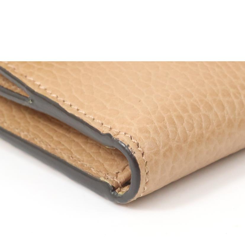 GUCCI グッチ/インターロッキング 二つ折り財布 ベージュ/598167//Aランク/65