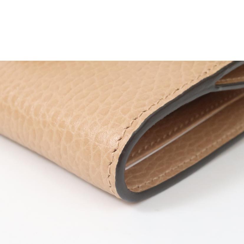 GUCCI グッチ/インターロッキング 二つ折り財布 ベージュ/598167//Aランク/65