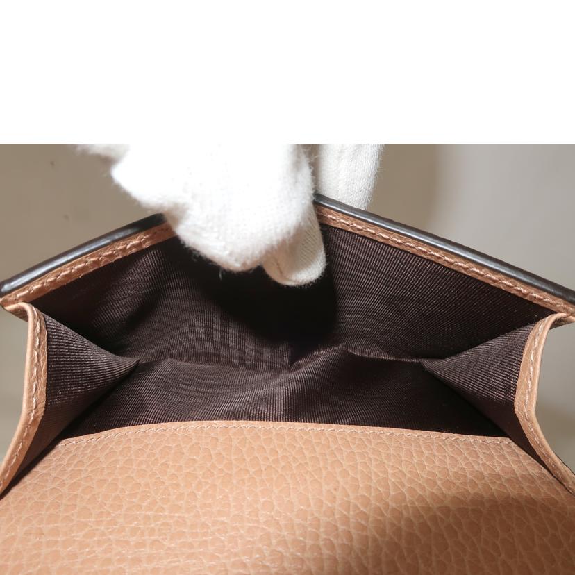 GUCCI グッチ/インターロッキング 二つ折り財布 ベージュ/598167//Aランク/65