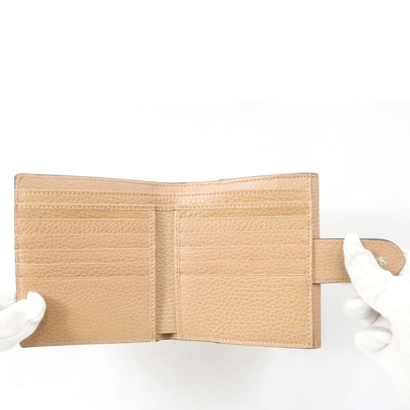 GUCCI グッチ/インターロッキング 二つ折り財布 ベージュ/598167//Aランク/65