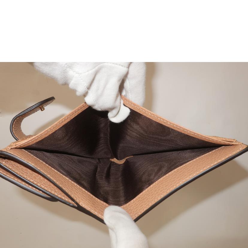 GUCCI グッチ/インターロッキング 二つ折り財布 ベージュ/598167//Aランク/65