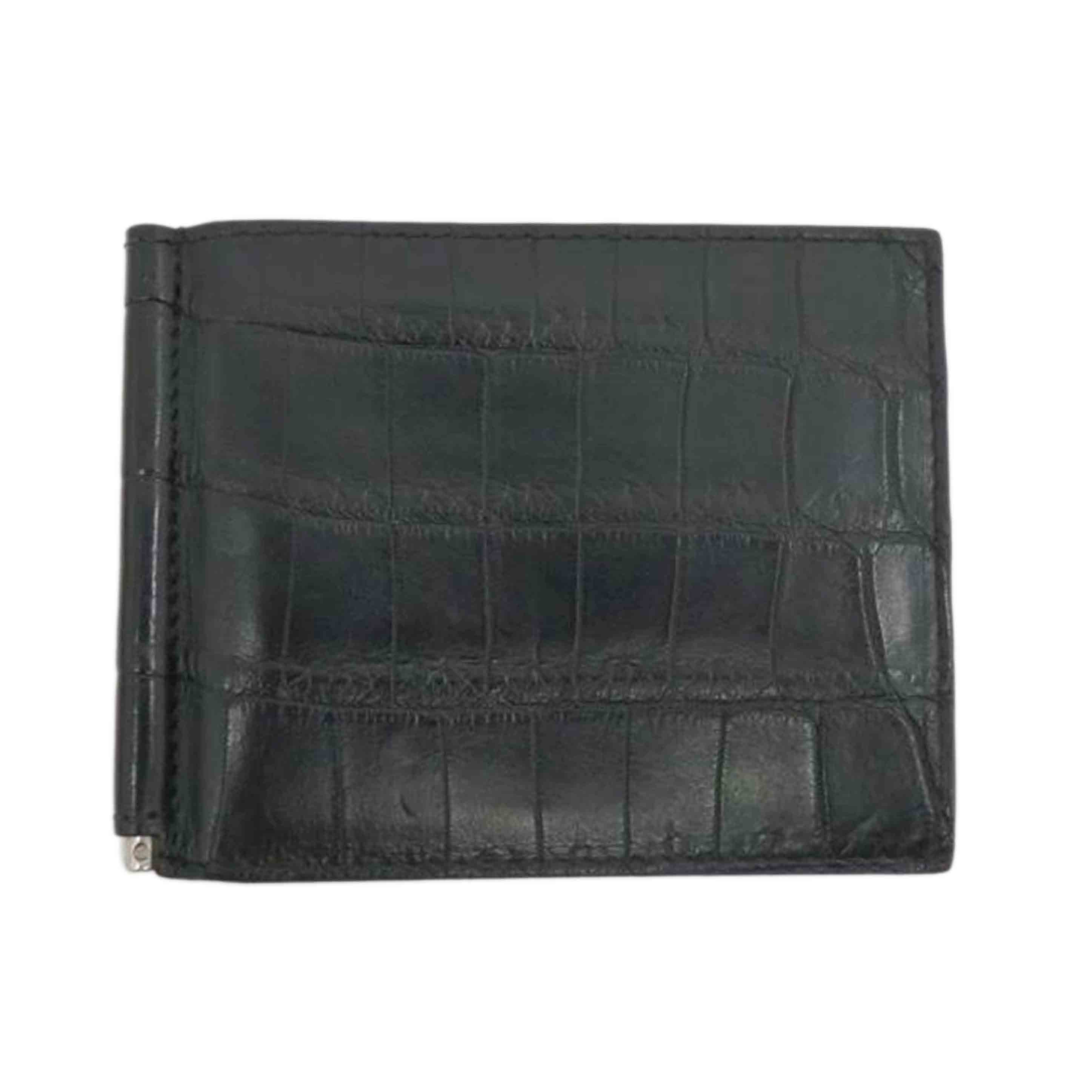 BOTTEGA VENETA ボッテガヴェネタ/クロコ2つ折札入れ/マネークリップ/592626 VCQ11 8223//S02*******/ABランク/77