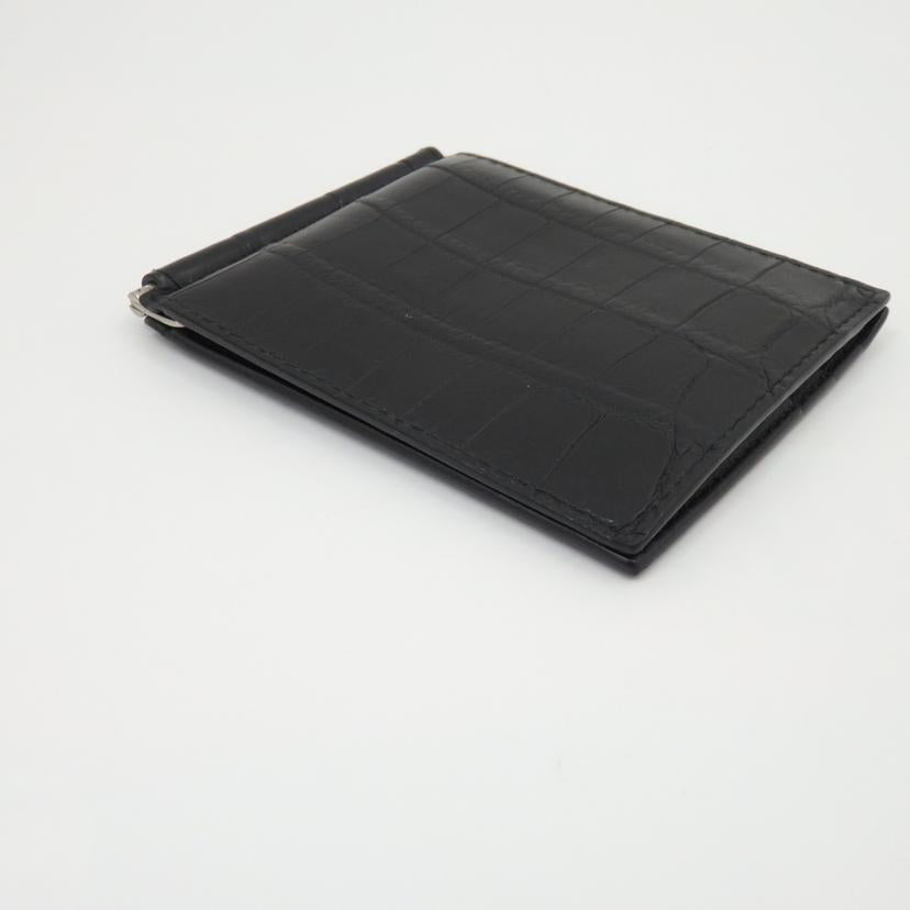 BOTTEGA VENETA ボッテガヴェネタ/クロコ2つ折札入れ/マネークリップ/592626 VCQ11 8223//S02*******/ABランク/77