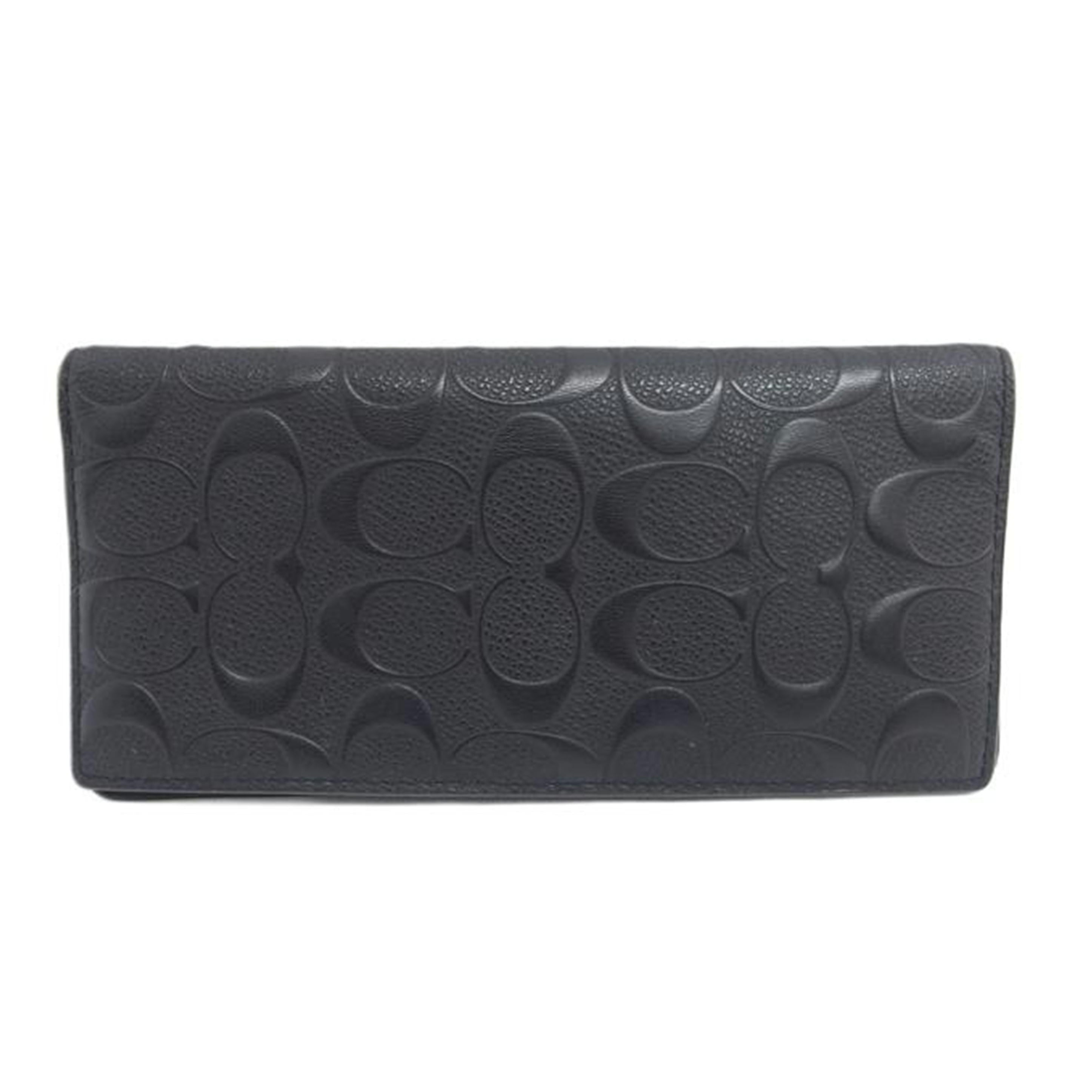 COACH コーチ/二つ折り長財布/エンボスドシグネチャー/ブラック/91636//A20**/Bランク/04