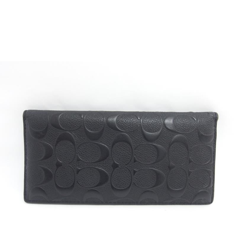 COACH コーチ/二つ折り長財布/エンボスドシグネチャー/ブラック/91636//A20**/Bランク/04