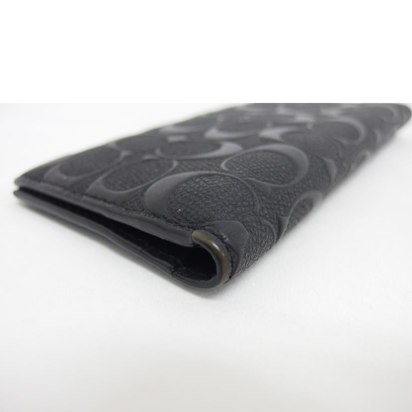 COACH コーチ/二つ折り長財布/エンボスドシグネチャー/ブラック/91636//A20**/Bランク/04