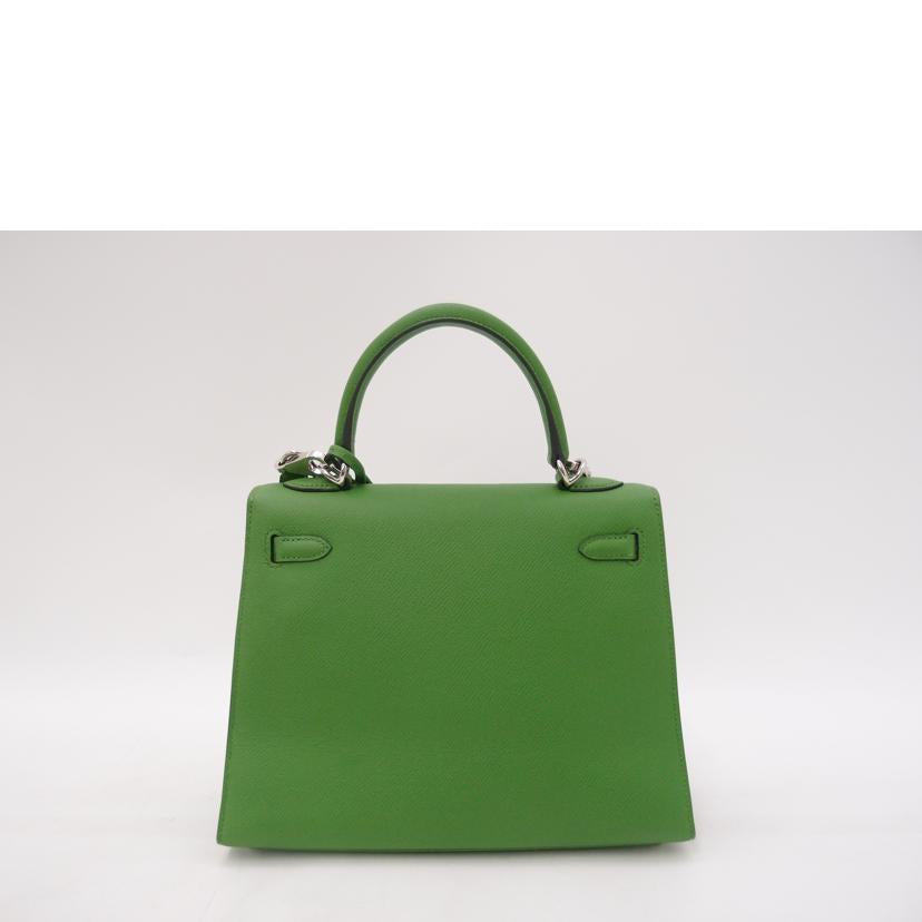 HERMES エルメス/ケリー25/外縫い/ヴォーエプソン/グリーン系//W刻印******/Aランク/69