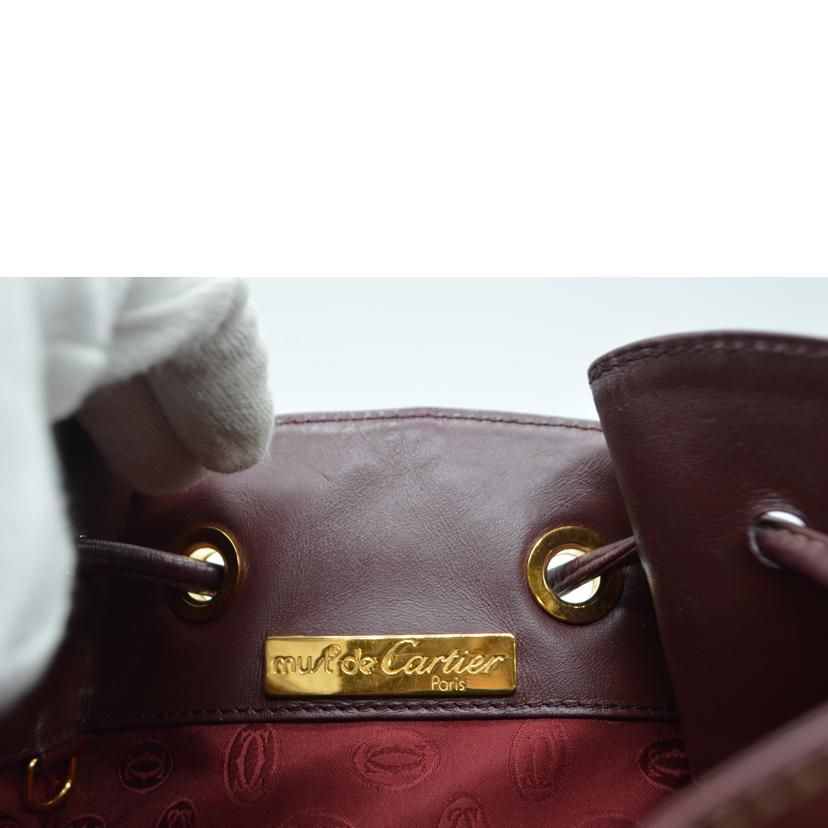 Cartier カルティエ/マストラインドローストリングレザーショルダー//ABランク/89