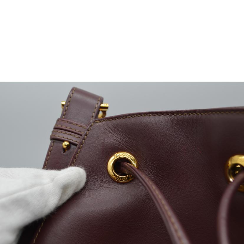 Cartier カルティエ/マストラインドローストリングレザーショルダー//ABランク/89