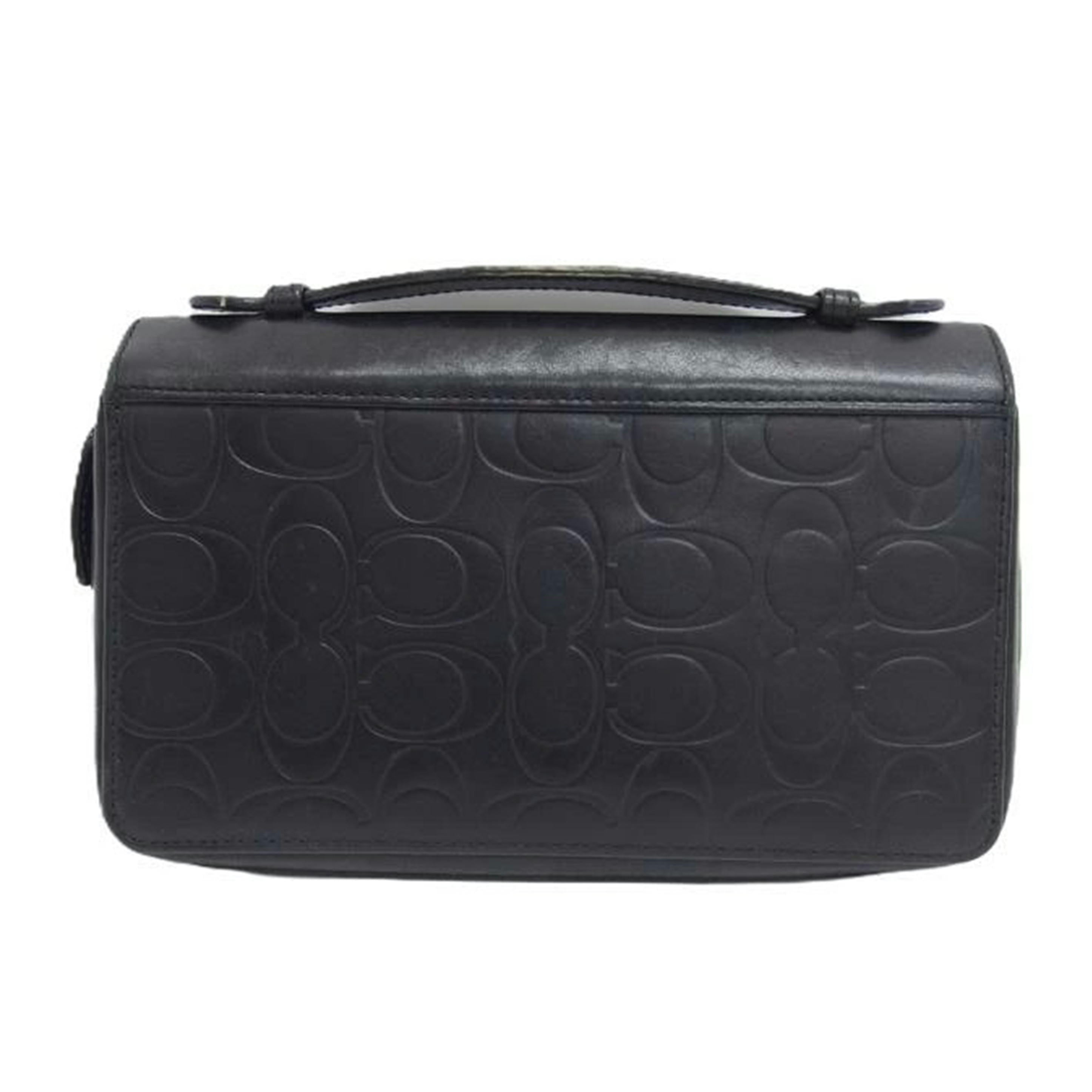 COACH コーチ/ダブルジップ トラベルオーガナイザー/ブラック/F93209//Bランク/04