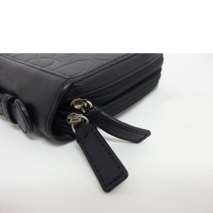 COACH コーチ/ダブルジップ トラベルオーガナイザー/ブラック/F93209//Bランク/04