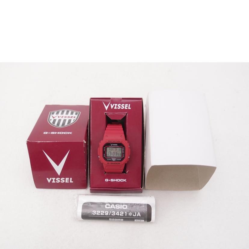 CASIO カシオ 腕時計 デジタル レッド サッカー/G-SHOCK/ヴィッセル神戸コラボモデル/クォーツ/DW-5600VT//322*/Aランク/69
