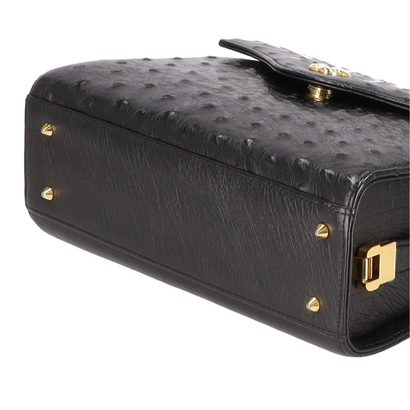 オーストリッチ オーストリッチ/オーストリッチ ハンドバッグ 黒 0303//BCランク/78