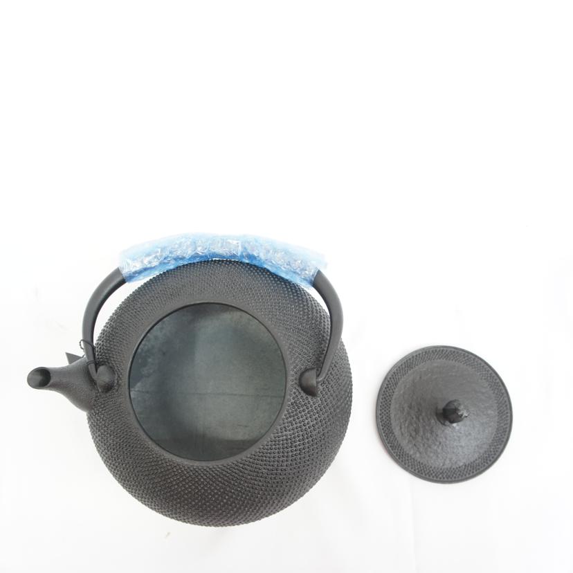 南部宝生堂/南部鉄瓶 平丸アラレ 黒 1.2L/700091//SAランク/05